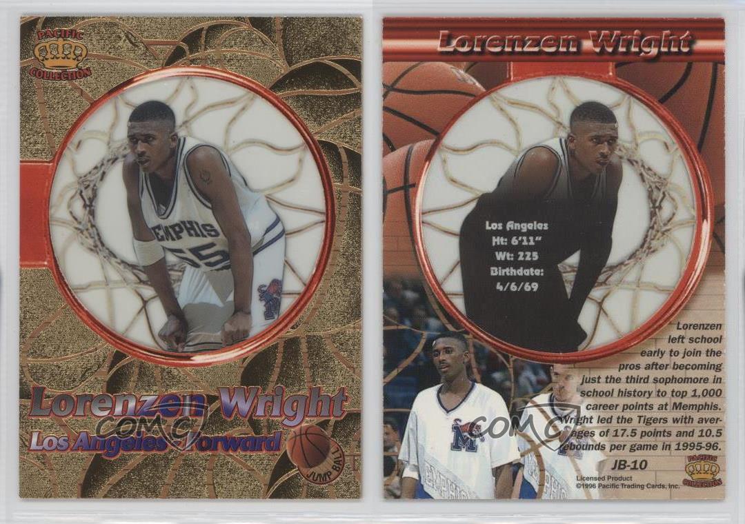 1996-97 Pacific Power Jump Ball Lorenzen Wright #JB-10 Rookie RC - Picture 4 of 4