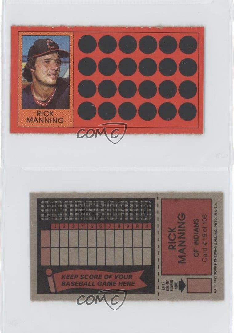 Baseball Cards Come to Life!: 1981 Topps Rick Manning