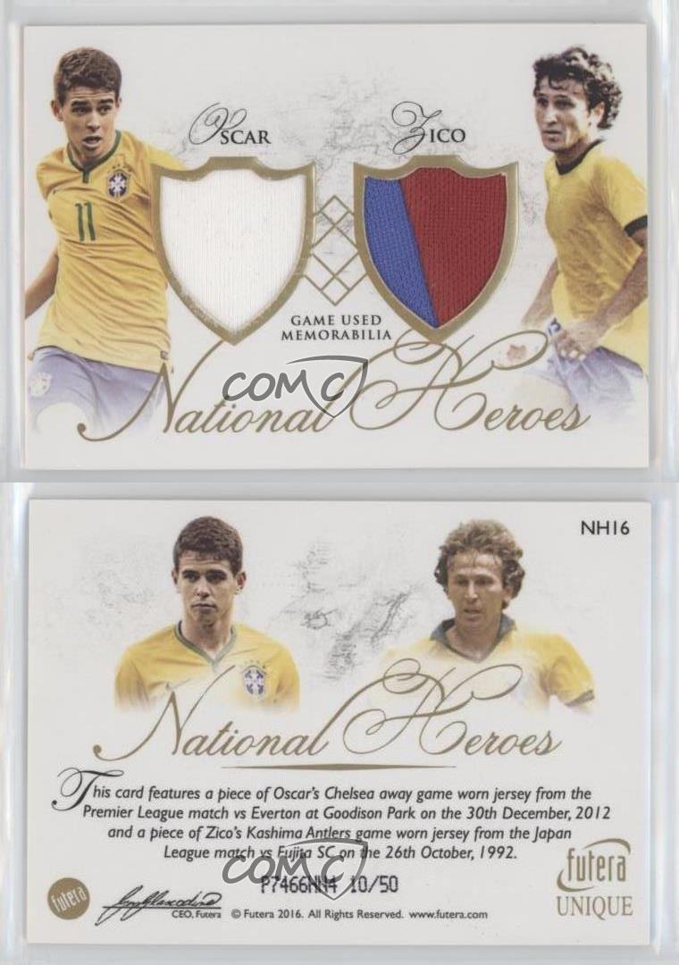 2016 Futera Unique National Heroes /50 Oscar Zico #NH16 - Picture 3 of 3