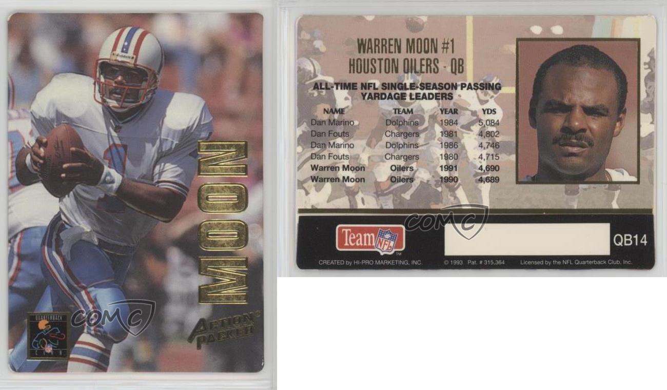 1993 Action Packed Quarterback Club Warren Moon #QB14 HOF | eBay