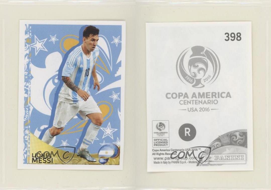 2016 Panini Copa America Centenario Album Stickers Lionel Messi #398 - Foto 6 di 7