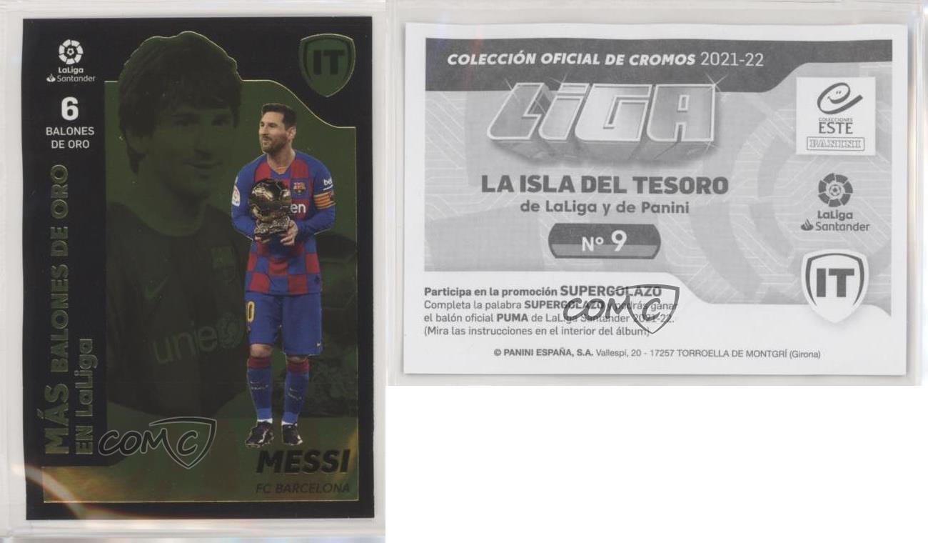 2021-22 Panini La Liga Santander Este Stickers Isla del Tesoro Lionel Messi  #9 | eBay