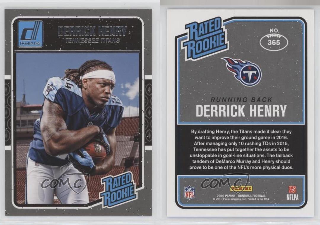 2016 Donruss Rated Rookies Derrick Henry #365 Rookie RC | eBay