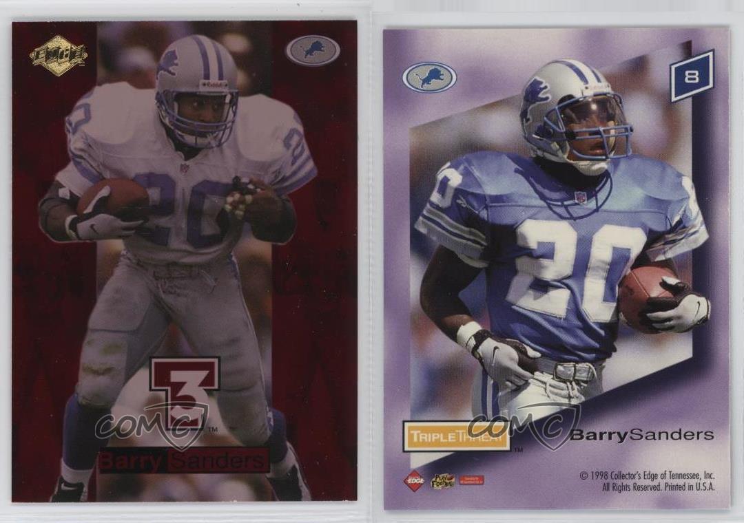 1998 Collector's Edge Supreme Season Review Triple Threat (T3) Barry Sanders HOF - Picture 3 of 7