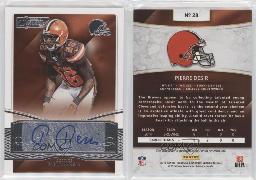 2015 Panini Donruss Signature Series Pierre Desir #28 Auto