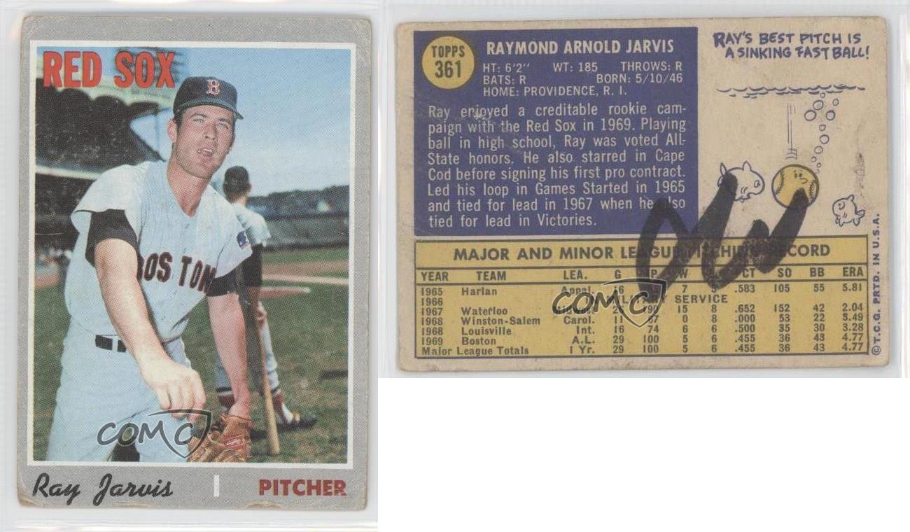 Ray Jarvis - Red Sox 1970 #361 Topps Baseball Card - Near Mint