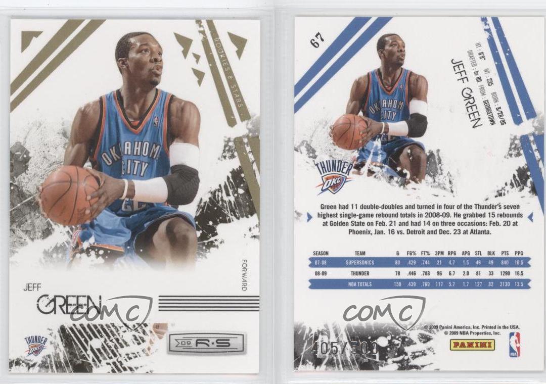 2009-10 Panini Rookies & Stars Gold /500 Jeff Green #67 - Bild 3 von 4