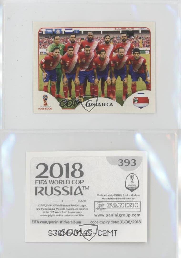 Mannschaftspaket Costa Rica Sticker 393-411 Panini WM 2018 Russia Sticker 