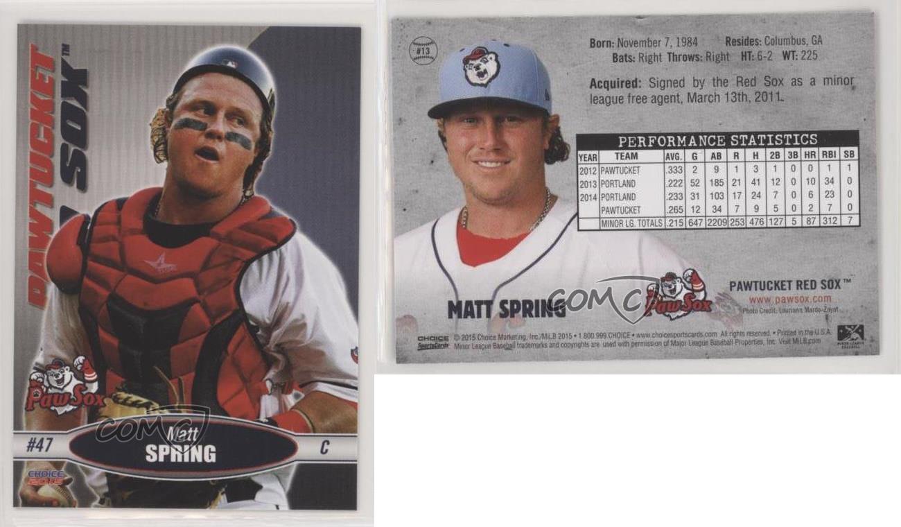 Pawtucket Red Sox Matt Spring 2015 au choix soldes #13