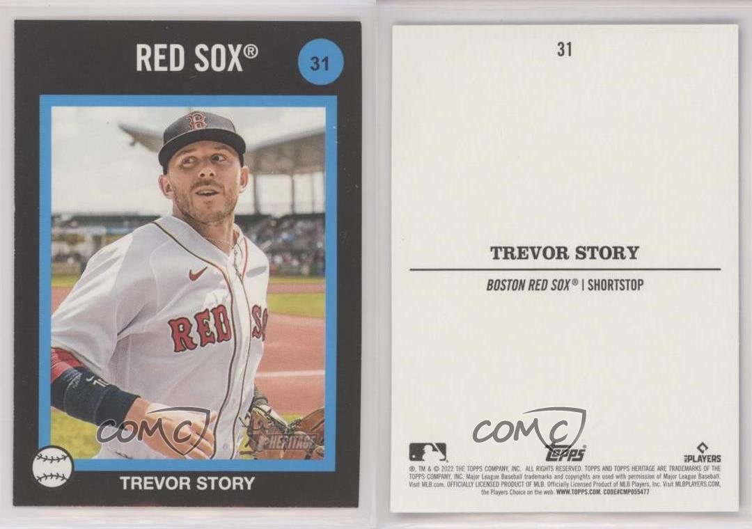 Trevor Story 2022 Topps Heritage #31 Boston Red Sox