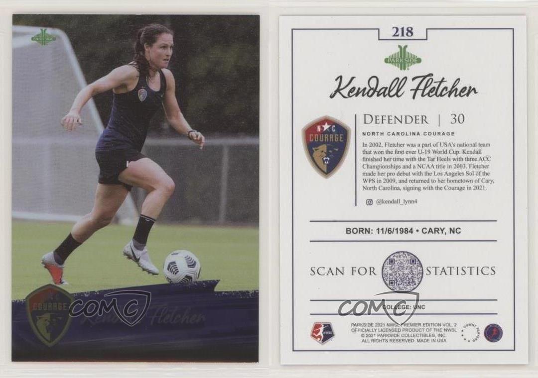 2021 Parkside NWSL Vol 2 Foil Kendall Fletcher #218 Rookie RC