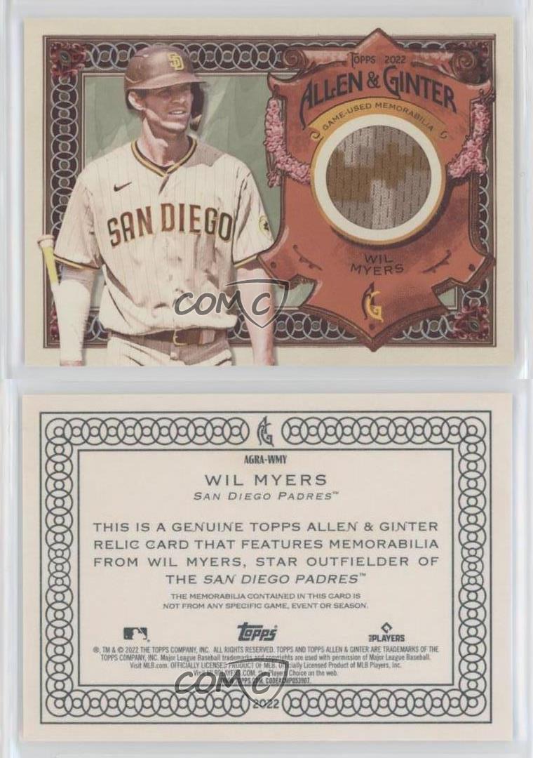 WIL MYERS RELIC JERSEY 2022 Topps Allen & Ginter GAME-USED MEMORABILIA  Padres