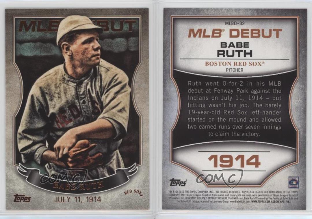 Image result for babe ruth makes his mlb debut with the red sox