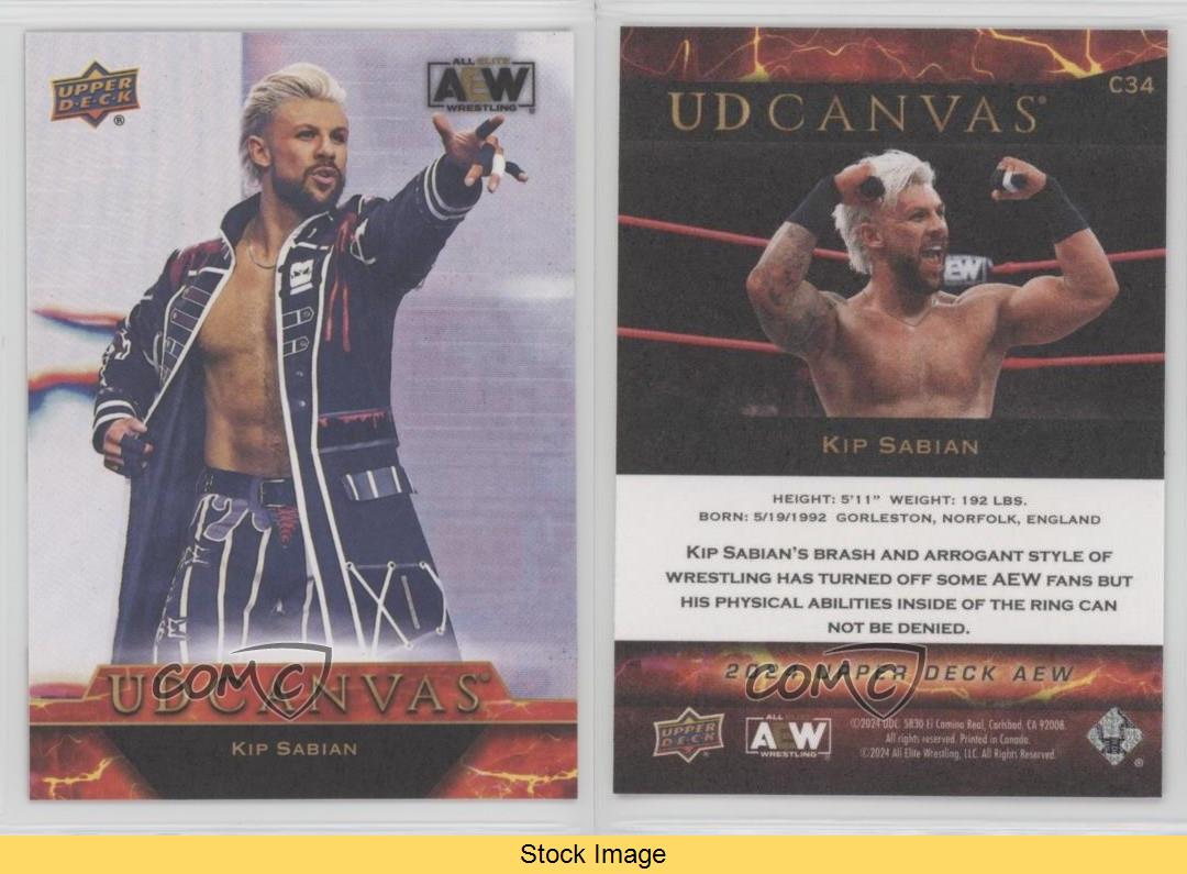 2024 Upper Deck AEW All Elite Wrestling UD Canvas Kip Sabian #C34 - Picture 4 of 6