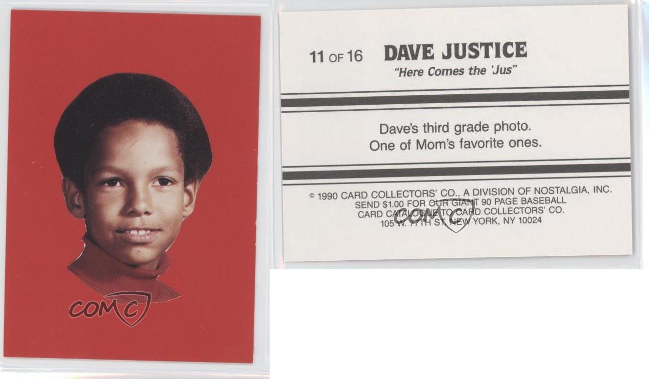 1990 Card Collector's Company Dave Boyhood David Justice #11 Rookie RC