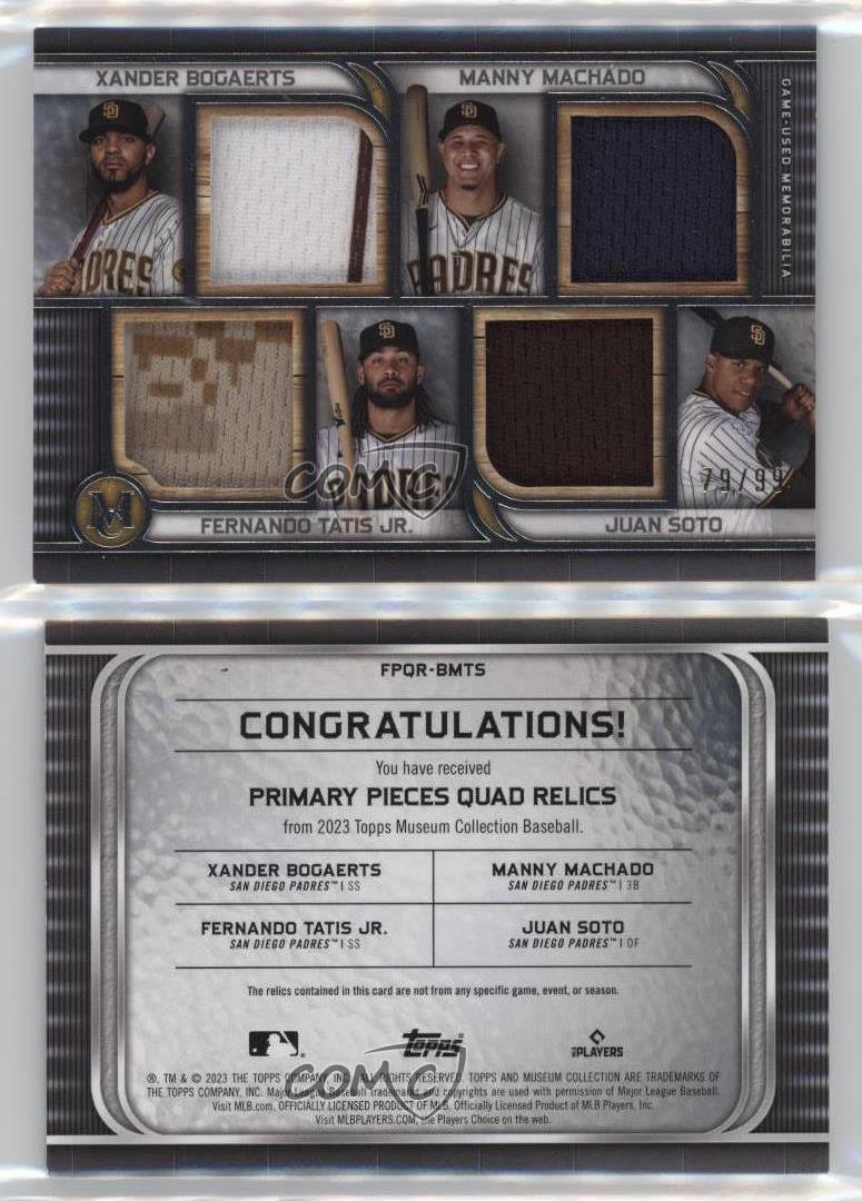 2023 Topps Museum Collection /99 Manny Machado Fernando Tatis Jr Juan Soto - Bild 3 von 3