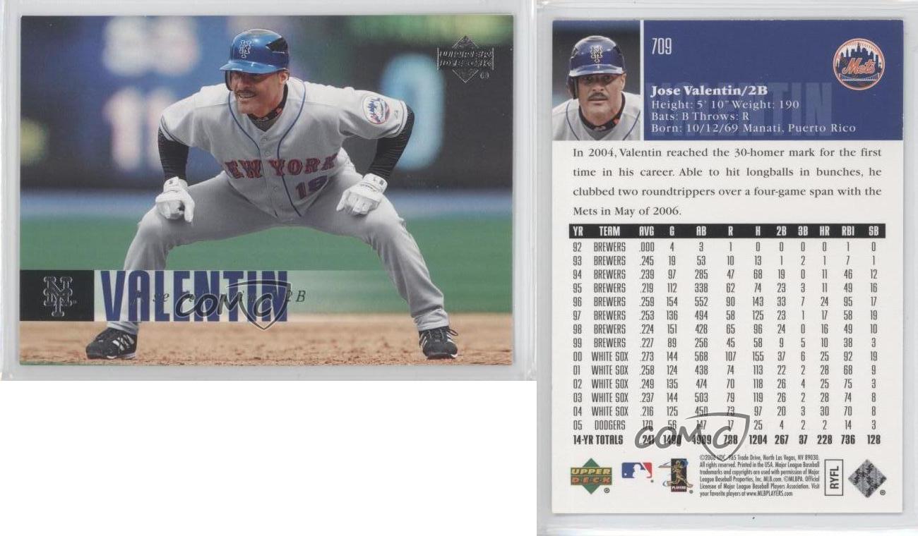 2006 Upper Deck #709 Jose Valentin - New York Mets (Baseball Cards