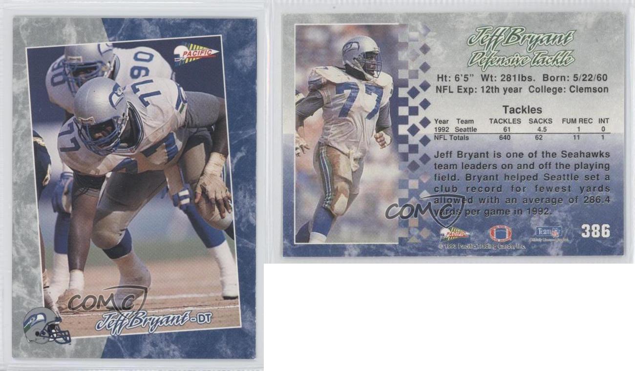 1993 Pacific #386 Jeff Bryant Seattle Seahawks Football Card | eBay