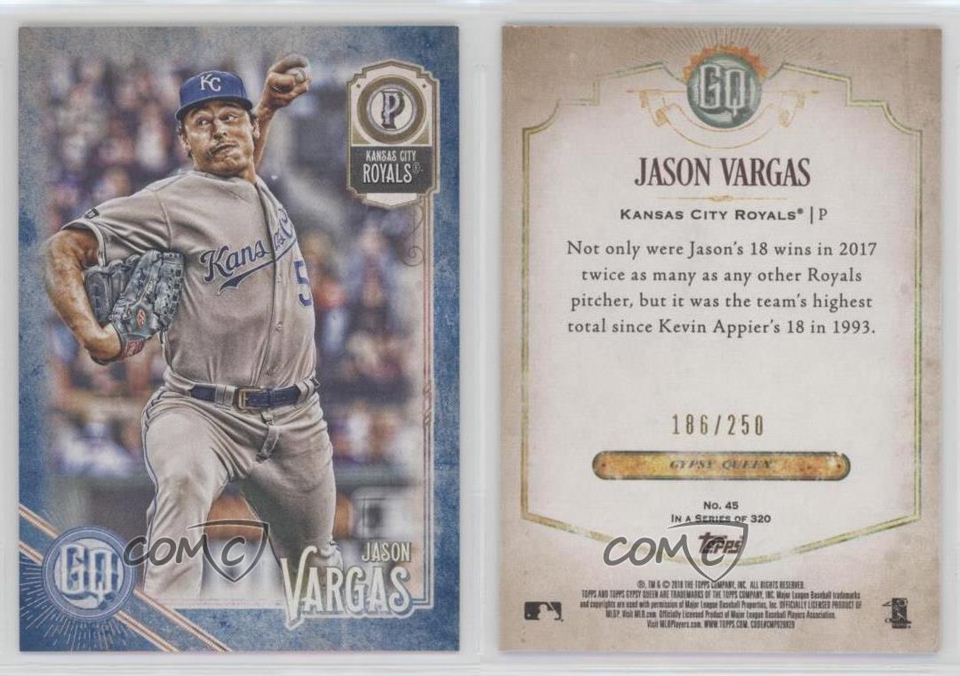 2018 outlet Topps Gypsy Queen Indigo /250 Jason Vargas #45