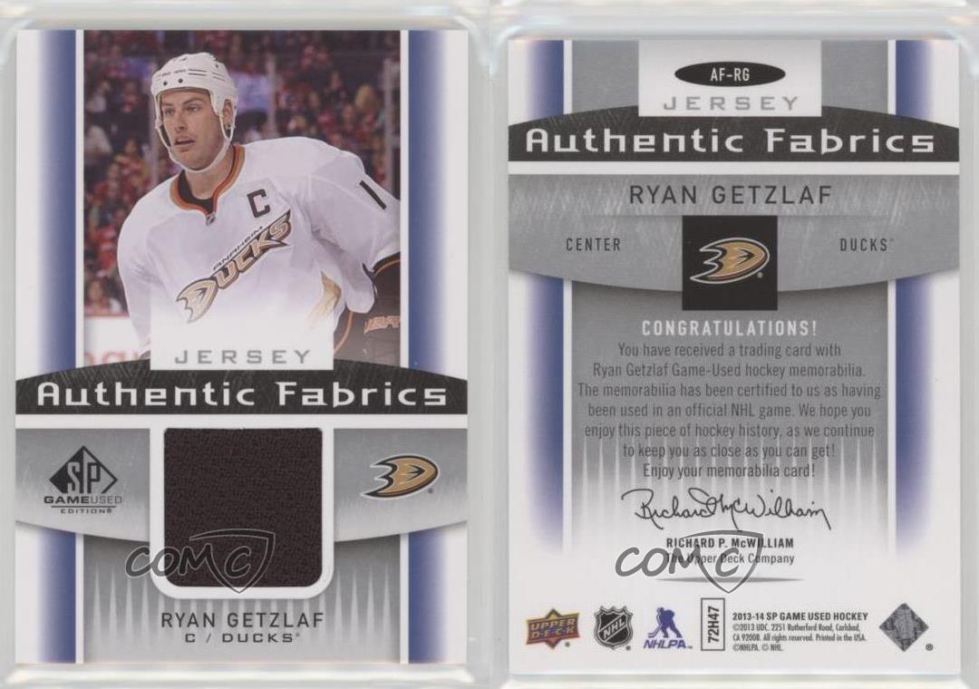 2013-14 SP Game Used Edition Authentic Fabrics Jerseys Ryan Getzlaf #AF-RG