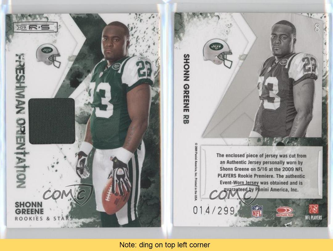 2009 Donruss Rookies & Stars Freshman Orientation Materials /299 Shonn Greene RC - Picture 3 of 3
