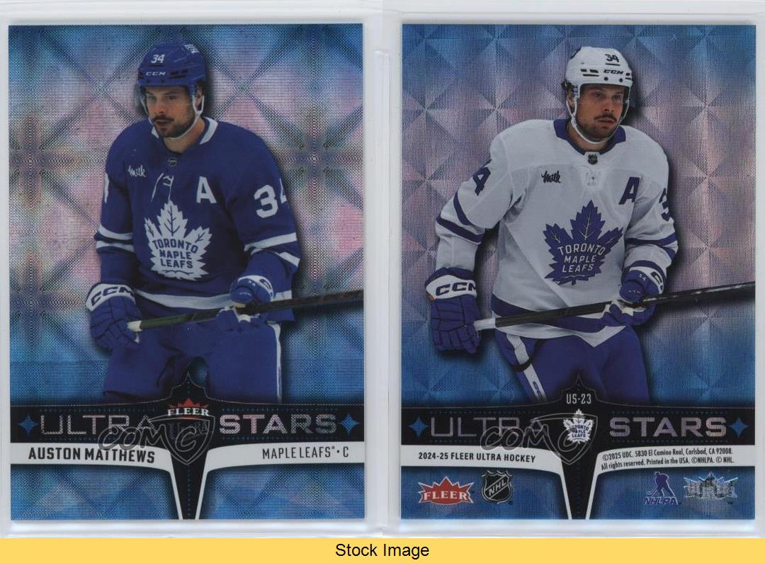 2024-25 Upper Deck Fleer Ultra Ultra Estrellas Auston Matthews #US-23 - Imagen 3 de 5