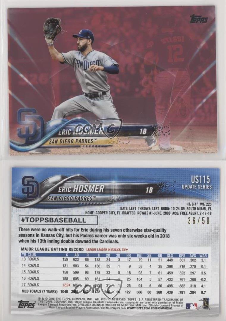 Eric Hosmer - Padres #US115 Topps Baseball 2018 Update Series