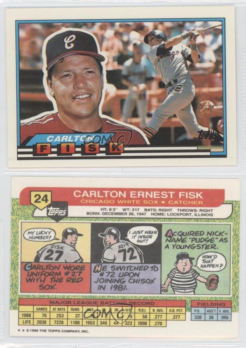 1989 Topps Big #24 Carlton Fisk Chicago White Sox Baseball Card | eBay