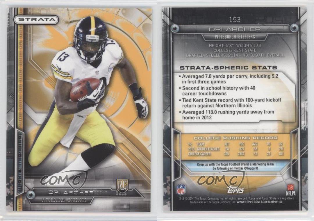 2014 Topps STRATA Football Rookie Card # 153 Dri Archer