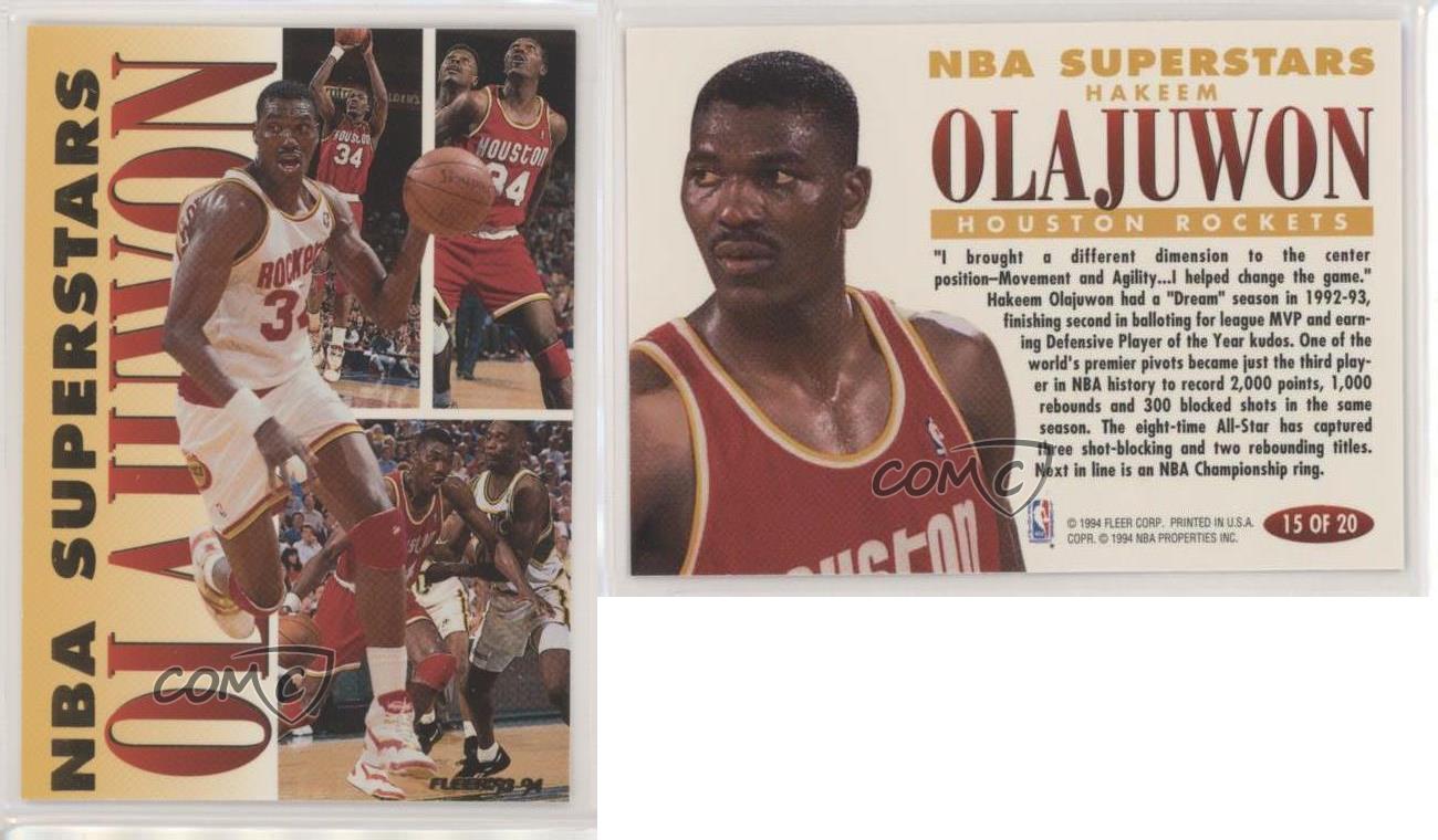 1993-94 Fleer NBA Superstars Hakeem Olajuwon #15 HOF