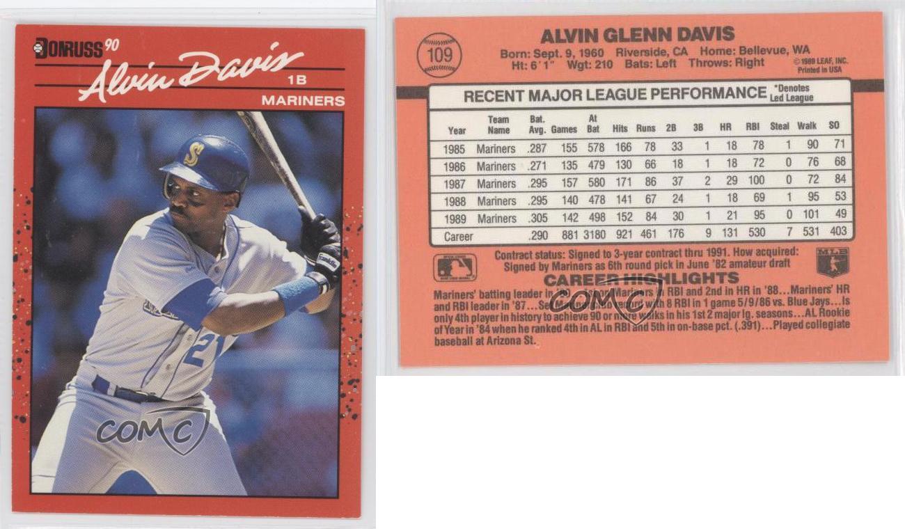Alvin Davis #109 Prices, 1990 Donruss