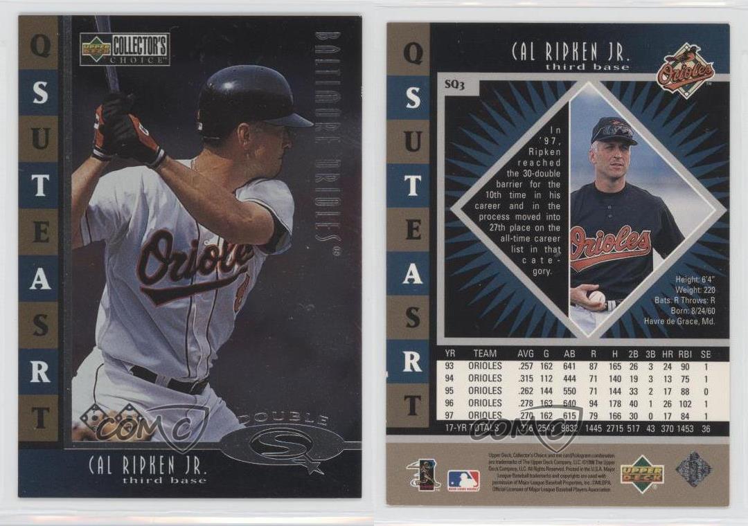 1998 Upper Deck Collector's Choice Starquest Double Cal Ripken Jr #SQ3 HOF - Bild 3 von 3