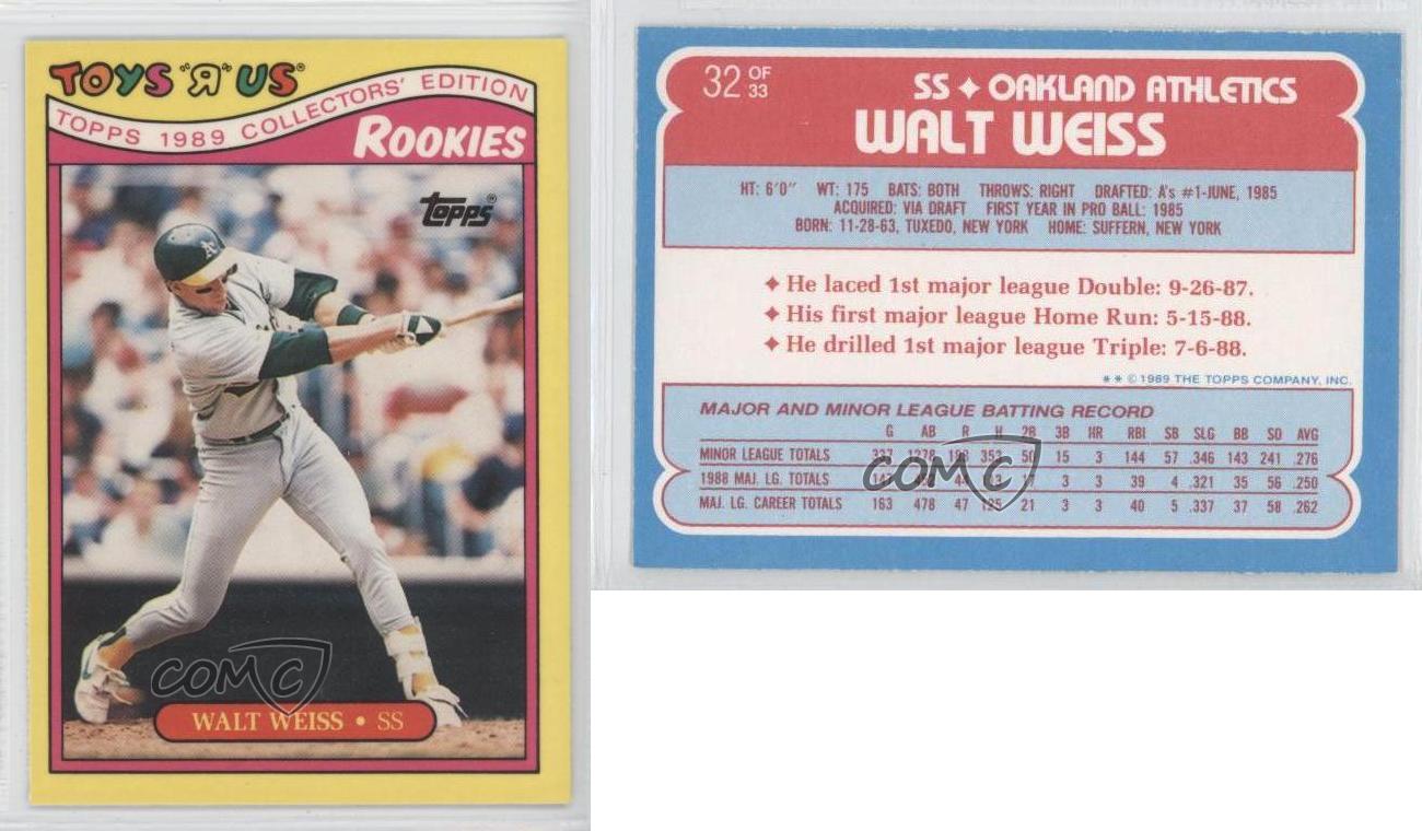 1989 Topps Toys R Us Rookies Box Set Base 32 Walt Weiss Oakland