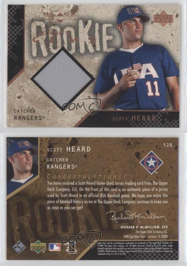 2000 Upper Deck Black Diamond Rookie Edition Jersey Gems Scott Heard #128 RC - Picture 3 of 4