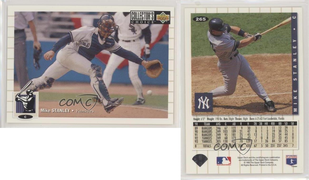 1994 Upper Deck Collector's Choice Mike Stanley #265 - Picture 3 of 3