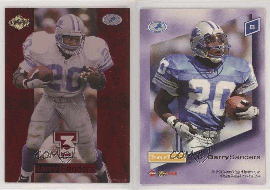 1998 Collector's Edge Supreme Season Review Triple Threat (T3) Barry Sanders HOF - Picture 4 of 7