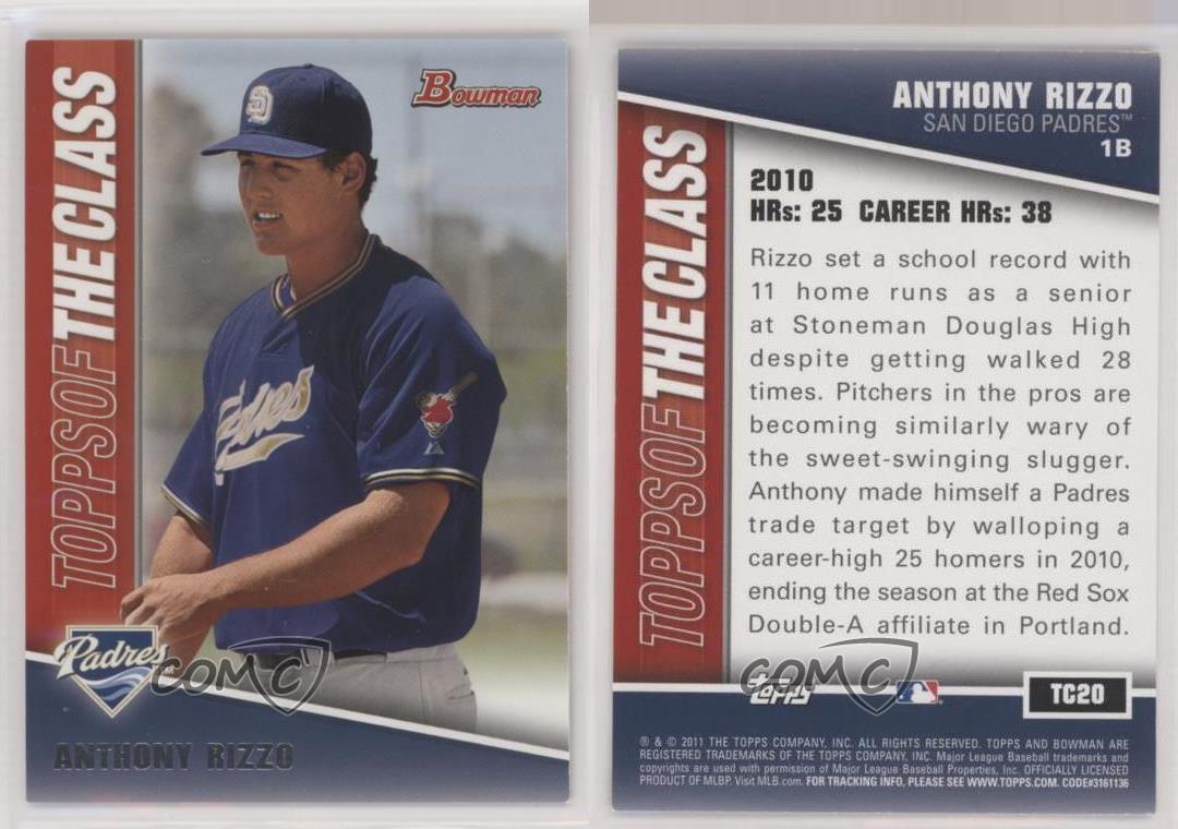 2011 Bowman Topps of the Class #TC20 Anthony Rizzo San Diego