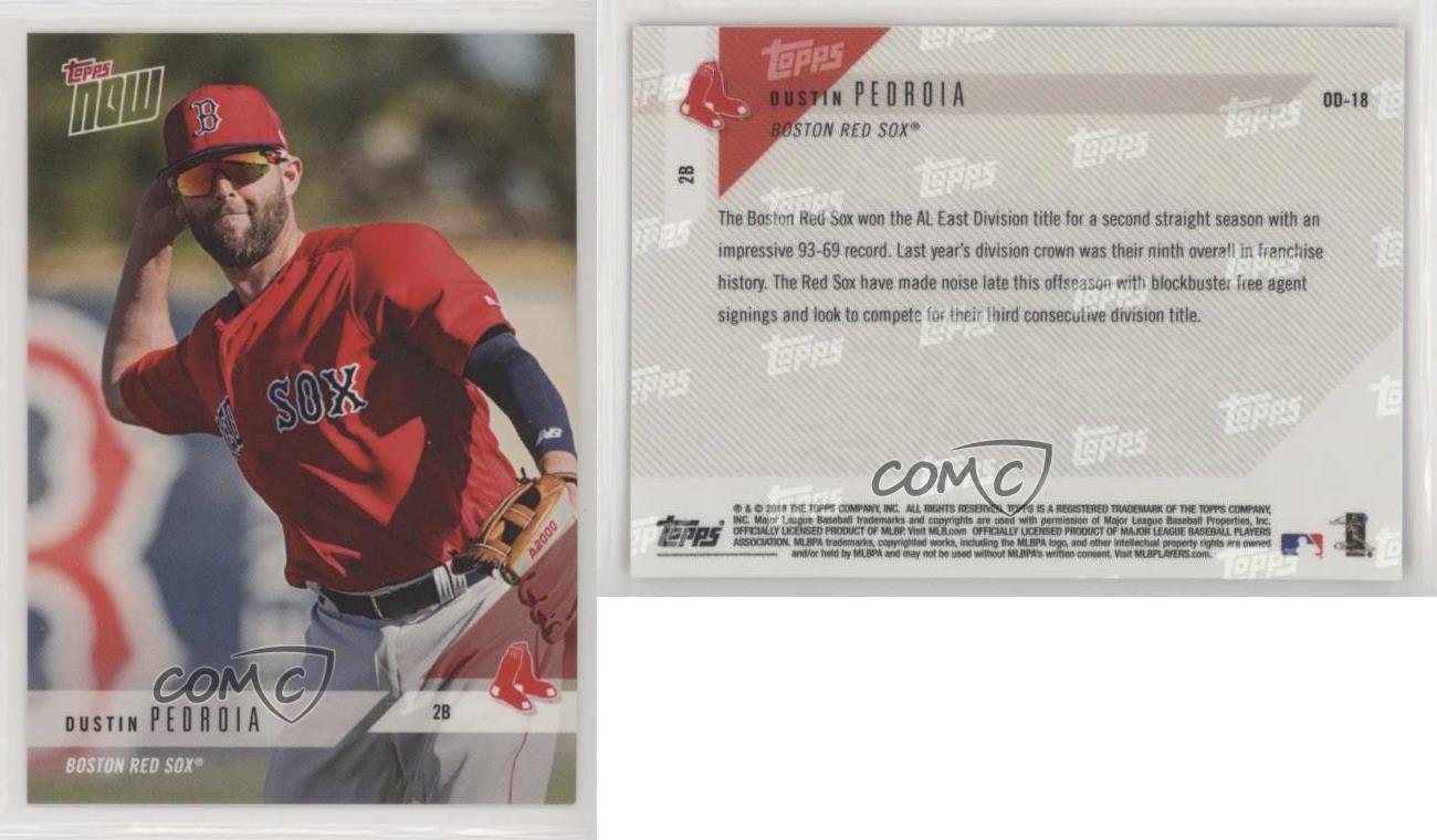 2018 Topps Now GOLD Auto 1/1 #OD-Dustin Pedroia Road to Opening Day - BGS  MINT