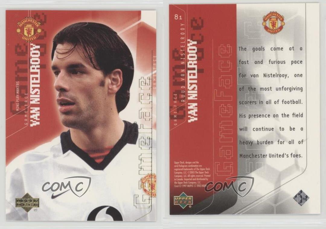 2003 Upper Deck Manchester United Mini Play Makers Game Face Ruud 