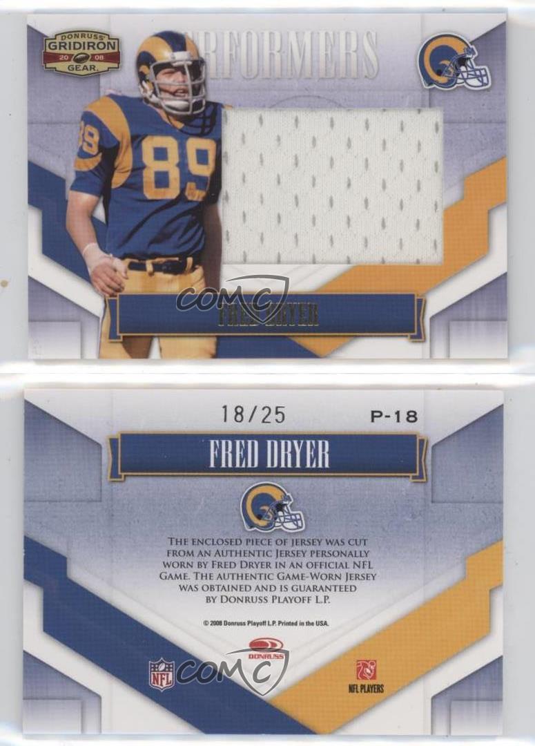 Donruss Gridiron Gear Performers 2008 Jumbo Swatch/25 Fred Dryer #P-18 - Imagen 4 de 4