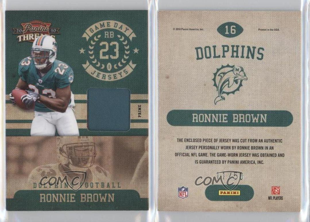 2010 Panini Threads Game Day Jerseys Prime /50 Ronnie Brown #16-image