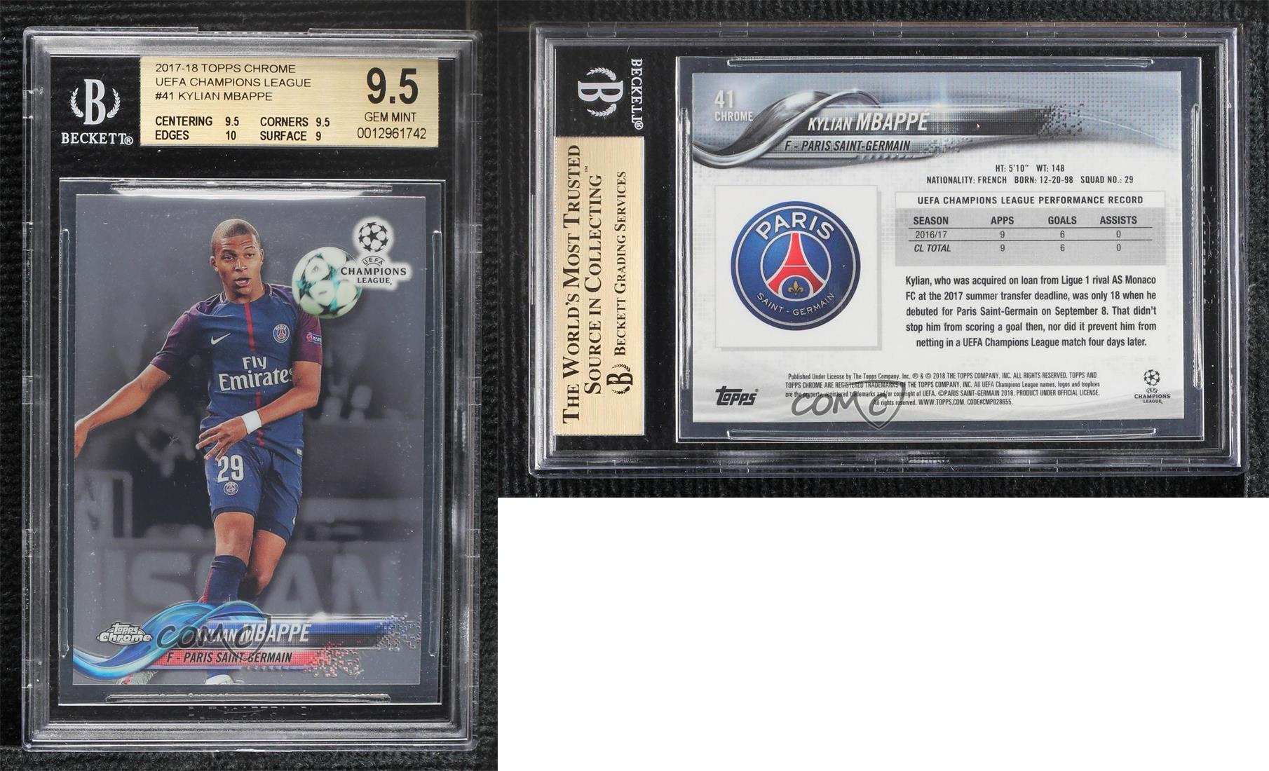 KYLIAN MBAPPE 2017-18 Topps Chrome UEFA Champions League #41