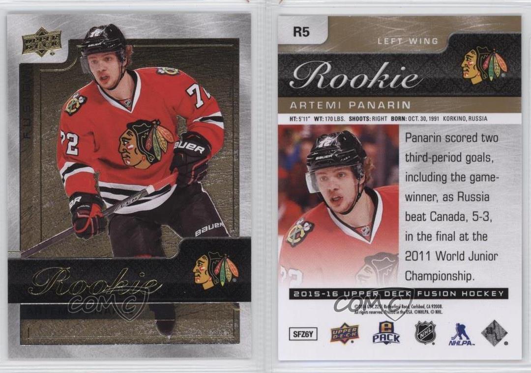 2015-16 Upper Deck Fusion Rookie Achievements Gold Artemi Panarin #R5 Rookie RC