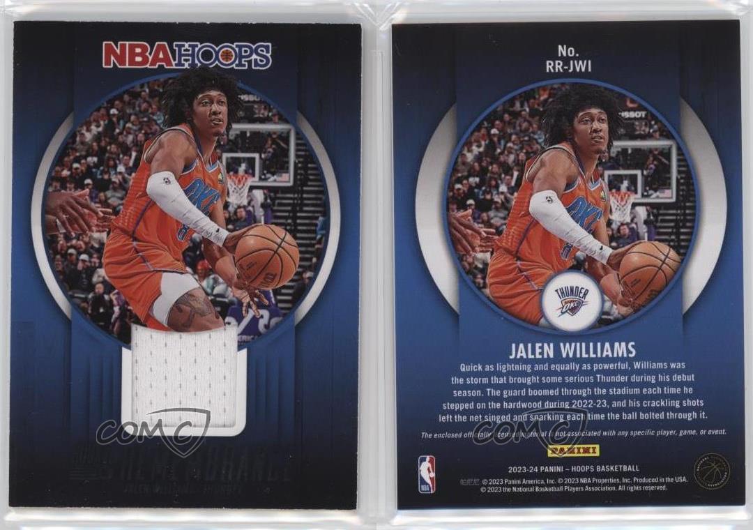 2023 24 Panini NBA Hoops Rookie Remembrance Jalen Williams RR JWI