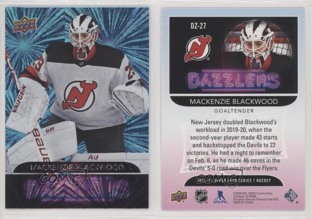 2020-21 Upper Deck Series 1 MACKENZIE BLACKWOOD Blue Dazzlers #DZ-27 Devils