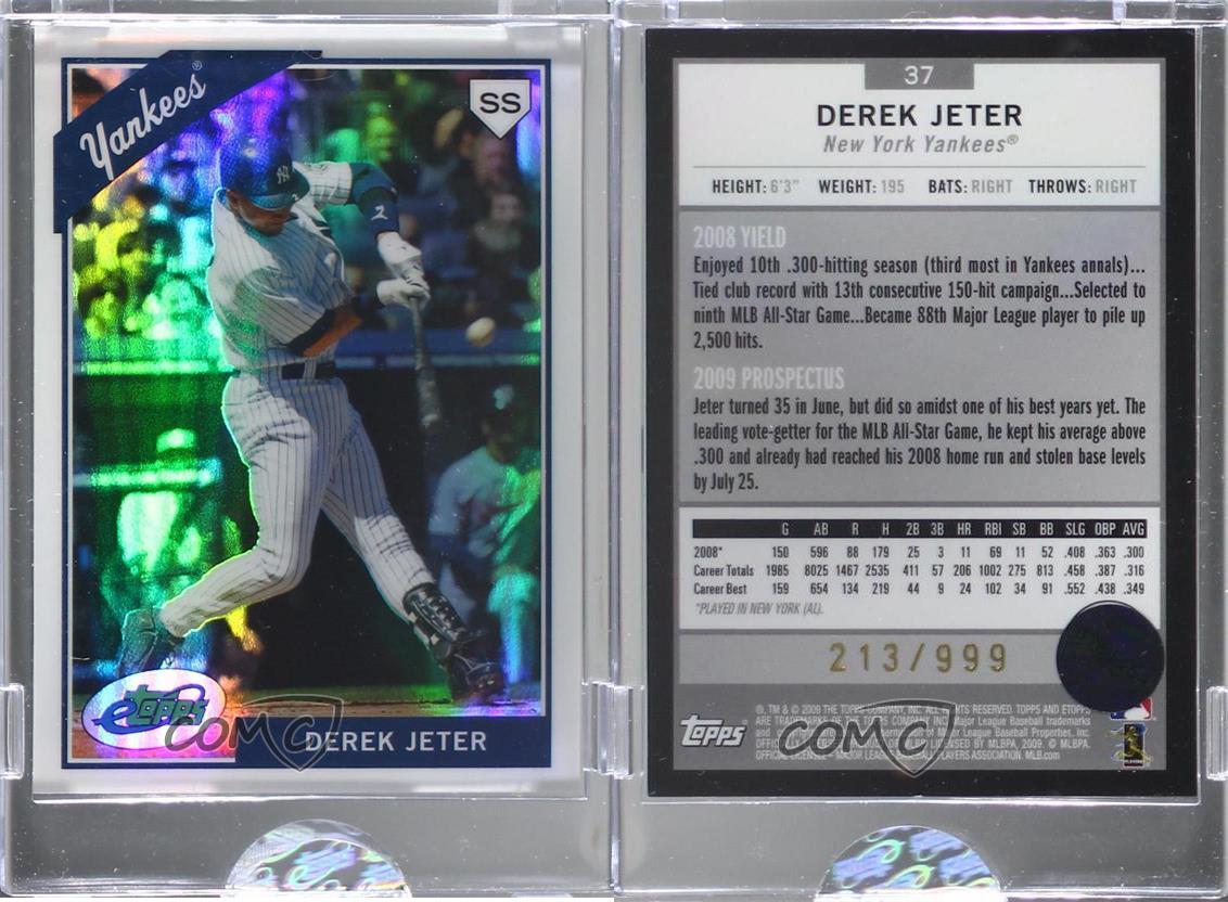 2009 eTopps /999 Derek Jeter #37 HOF - Picture 3 of 3