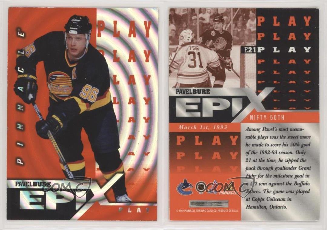 1997-98 Pinnacle Epix Orange Play Pavel Bure #E21 HOF | eBay