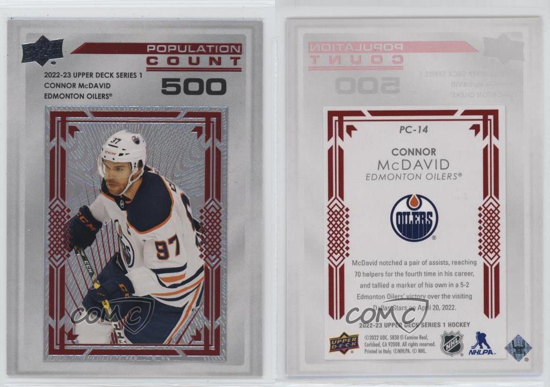 2024 2022-23 Upper Deck Série 1 Population Count 500 /500 Connor McDavid #PC-14
