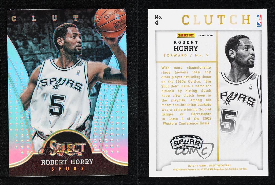 Bolso de mano Panini Select 2013-14 plateado Prizm Robert Horry #4 - Imagen 4 de 4