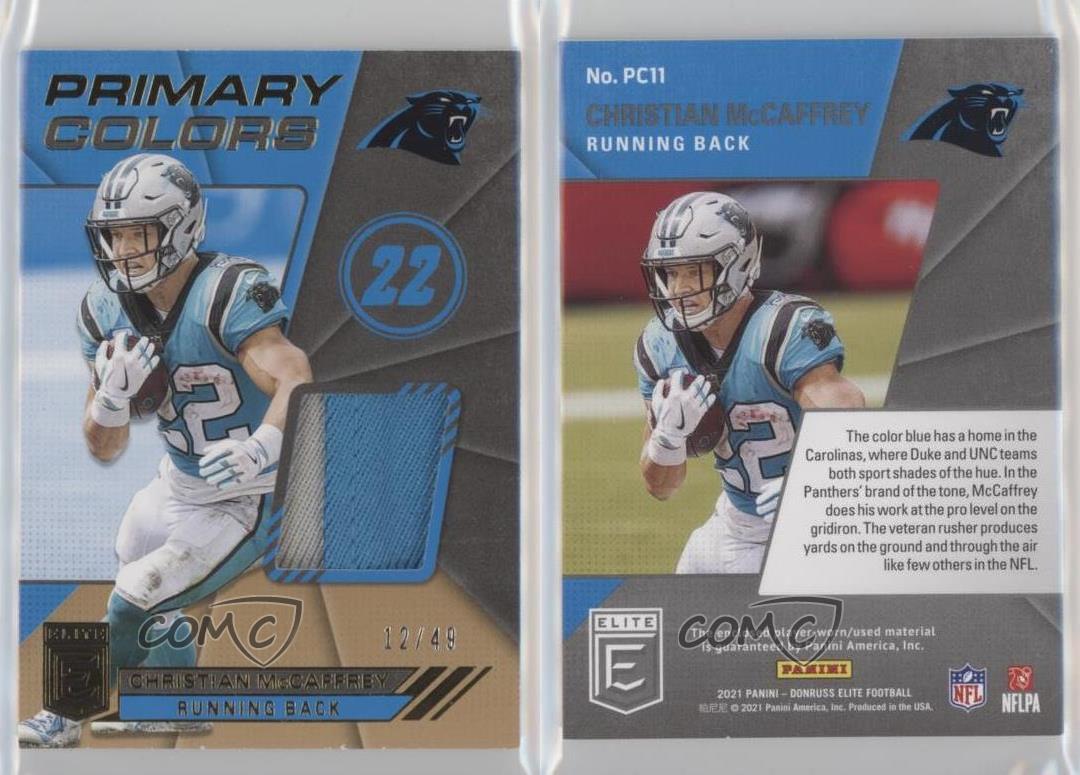 Christian McCaffrey Panini Elite Football 2021 Elite Deck